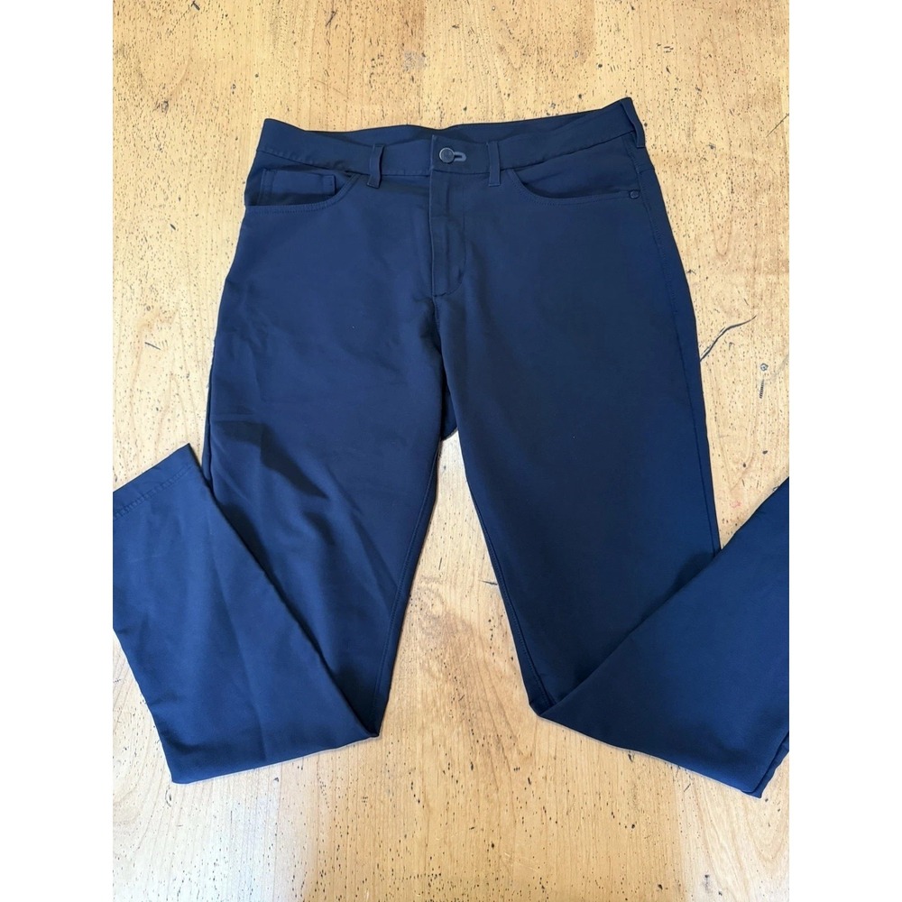 Public Rec Mens Black Athletic Fit‎ Flat Front Performance Pants 32x30 Golf Work